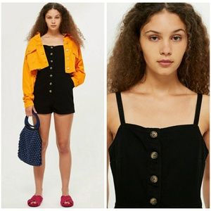 TOPSHOP NWOT Twill Short Overalls Size 2